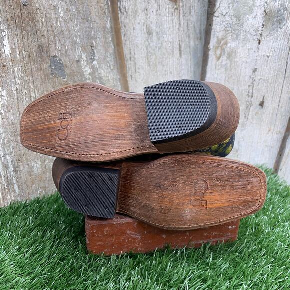 CoFi Leathers Charcoal Gold Metallic Short Cowboy Boots Women's 6.5 - Picture 8 of 8